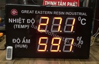 Bảng theo dõi nhiệt độ độ ẩm cho nhà máy nhựa