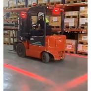 An toàn xe nâng với đèn radar cảnh báo va chạm