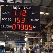 Bộ hiển thị đường kính, số lượng, tốc độ m/min