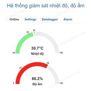 Giám sát nhiệt độ và độ ẩm trên phần mềm