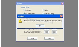 Crack password PLC Inovance H1U H2U H3U cấm upload